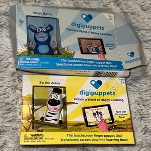 Digipuppets Finger Puppets Set - Blue and Black Touch Screen Toy